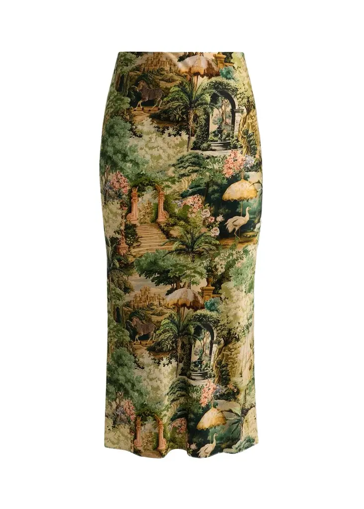 Alice + Olivia Maeve Tapestry Slip Skirt | Image 1 Alice + Olivia Maeve Tapestry Slip Skirt | Image 1