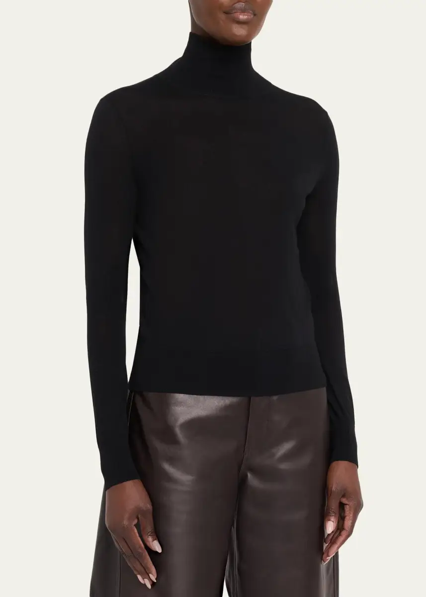 Nili Lotan Larkin Merino Wool Turtleneck Sweater | Thumbnail 4 Nili Lotan Larkin Merino Wool Turtleneck Sweater | Thumbnail 4