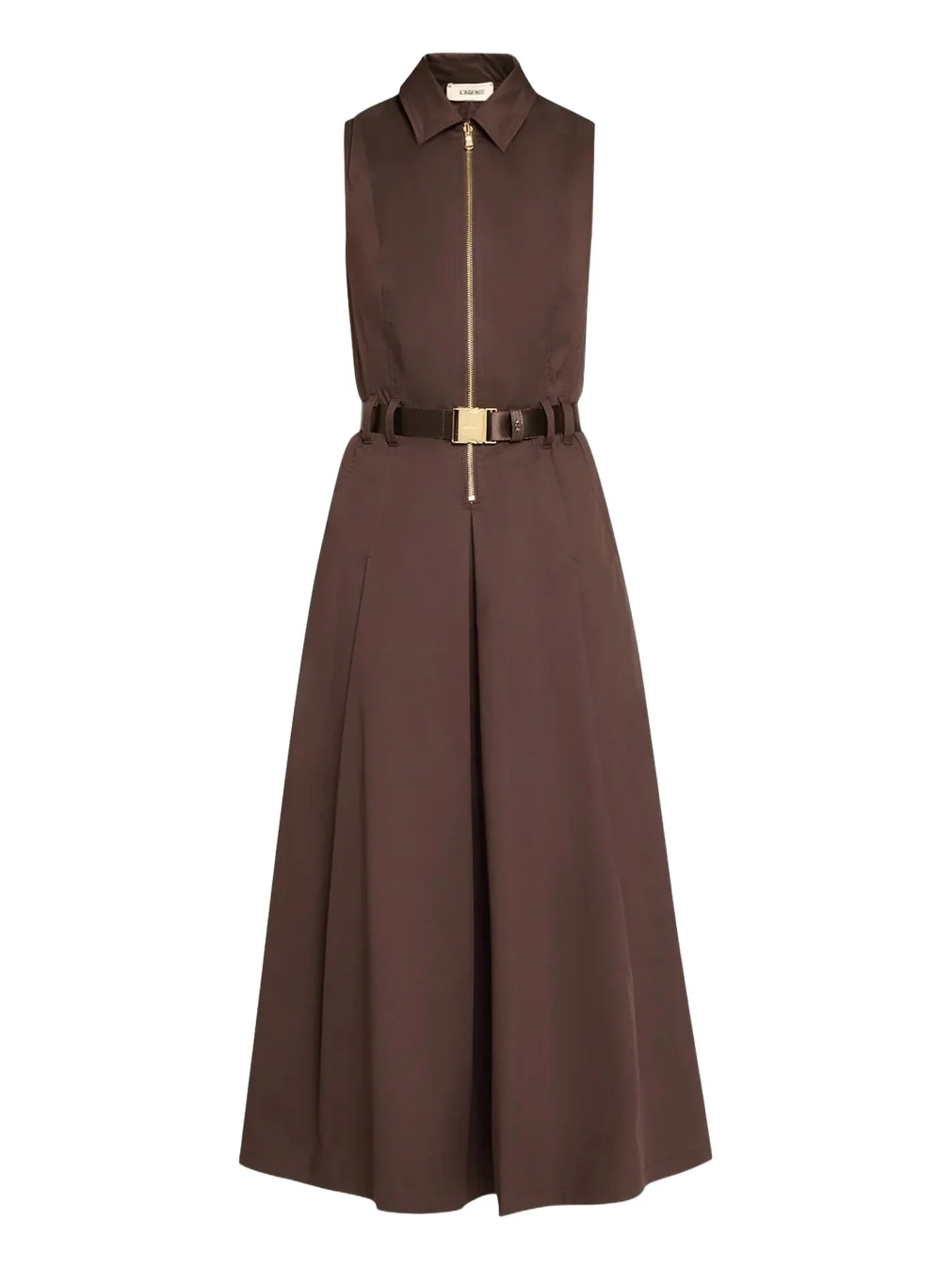 Kolton Sleeveless Belted Midi Dress Kolton Sleeveless Belted Midi Dress