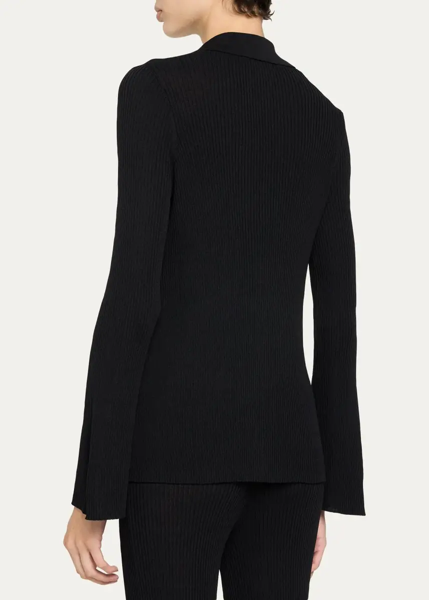 L'Agence Kaye Rib-Knit Cardigan Top | Thumbnail 3