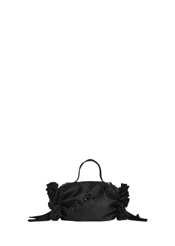 Simone Rocha Mini Embellished Double Ruffle Shoulder Bag | Image 1 Simone Rocha Mini Embellished Double Ruffle Shoulder Bag | Image 1