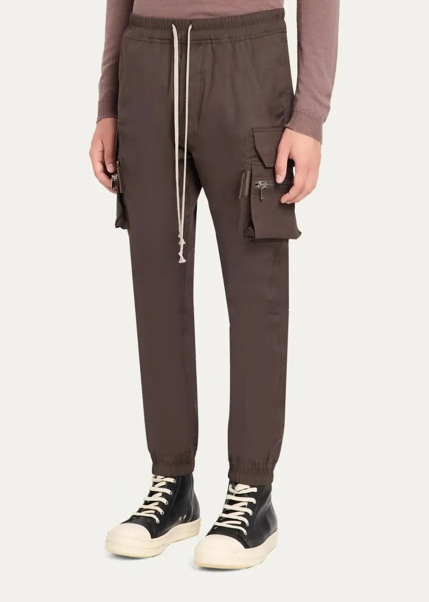Rick Owens Men's Drawstring Cargo Joggers | Thumbnail 4 Rick Owens Men's Drawstring Cargo Joggers | Thumbnail 4