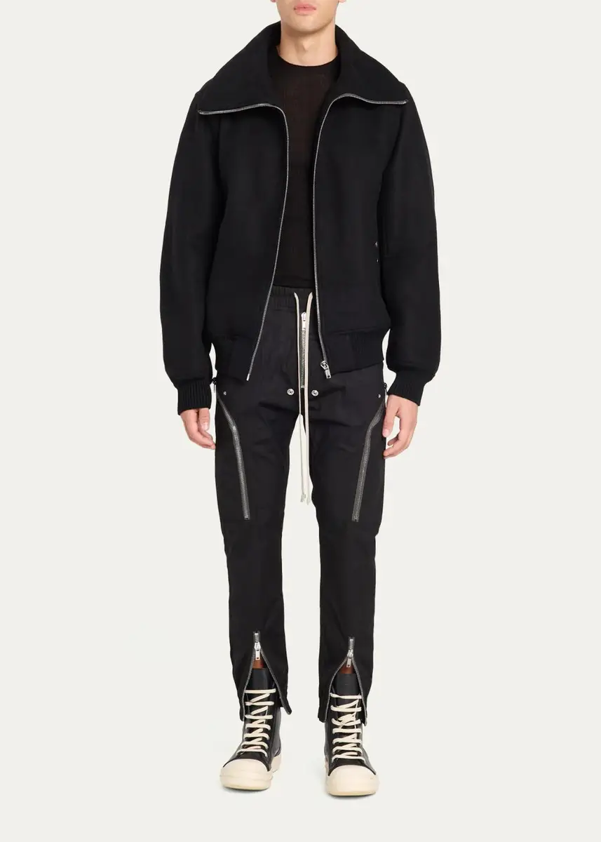 Rick Owens Men's Zipped-Trim Drawstring Joggers | Thumbnail 2 Rick Owens Men's Zipped-Trim Drawstring Joggers | Thumbnail 2