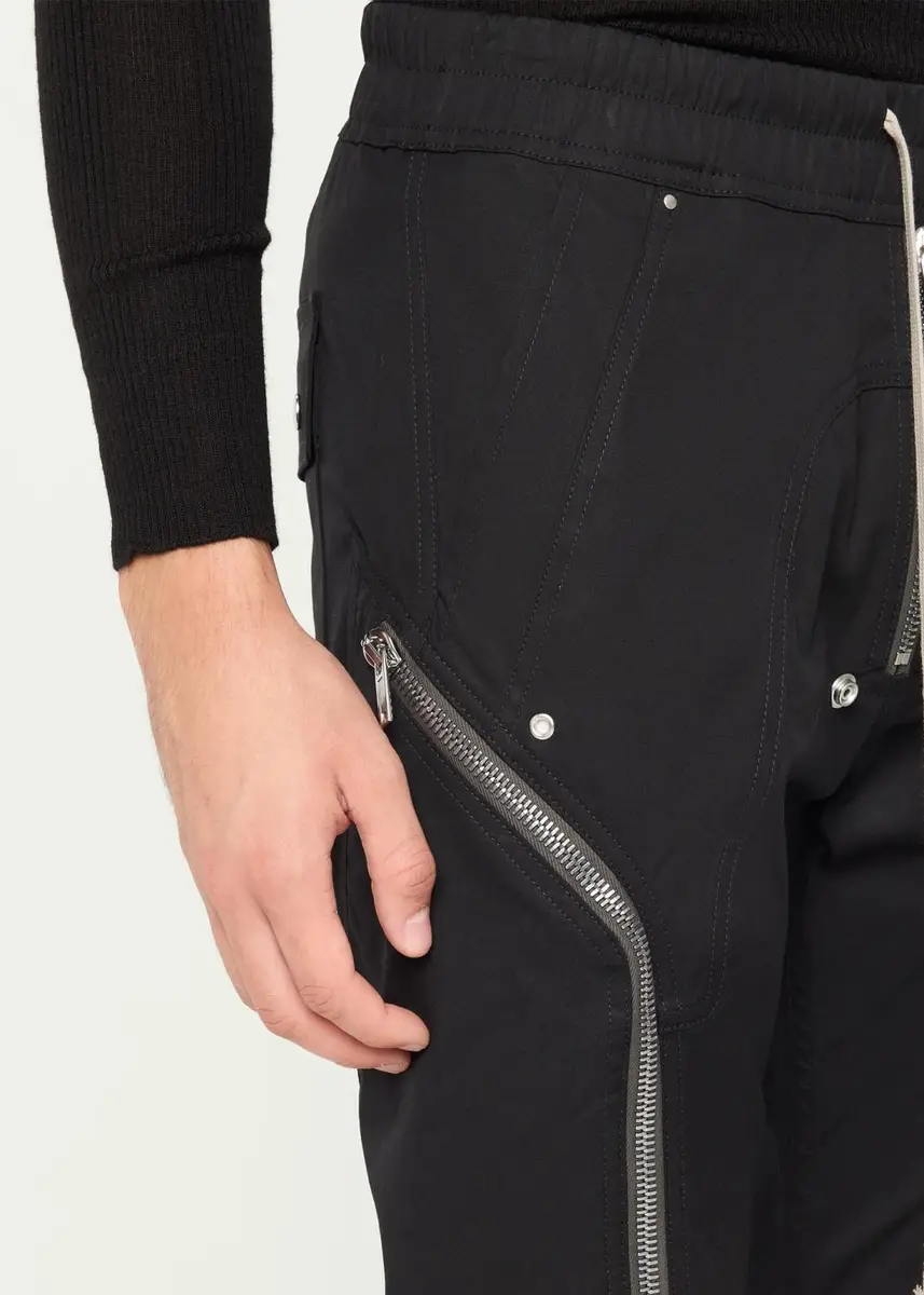 Rick Owens Men's Zipped-Trim Drawstring Joggers | Thumbnail 5 Rick Owens Men's Zipped-Trim Drawstring Joggers | Thumbnail 5