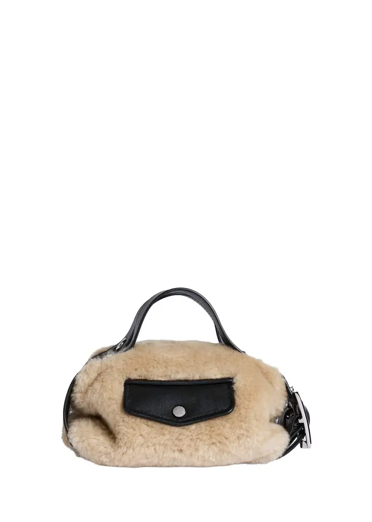 Simone Rocha Mini Leather-Trim Faux Fur Shoulder Bag | Image 1 Simone Rocha Mini Leather-Trim Faux Fur Shoulder Bag | Image 1