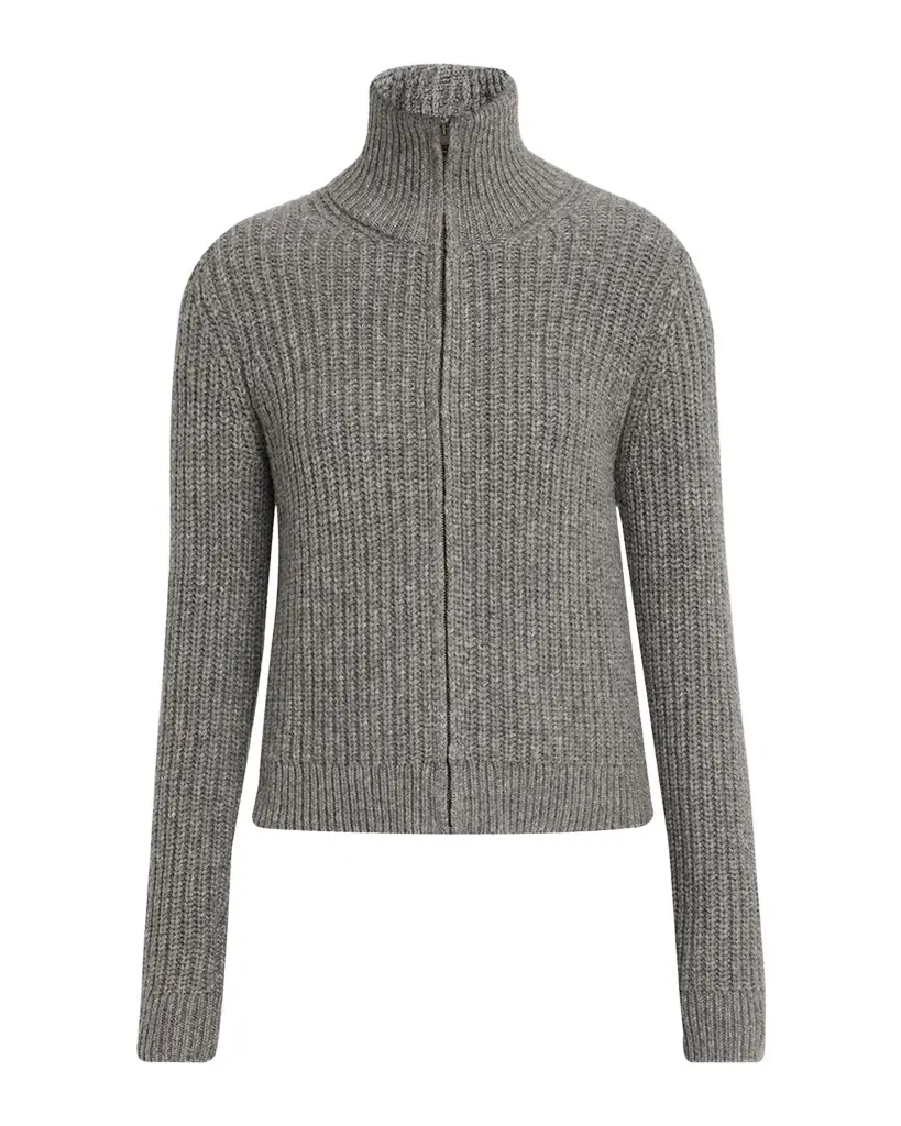 Nili Lotan Arlen Funnel-Neck Wool-Blend Knit Cardigan | Image 1 Nili Lotan Arlen Funnel-Neck Wool-Blend Knit Cardigan | Image 1