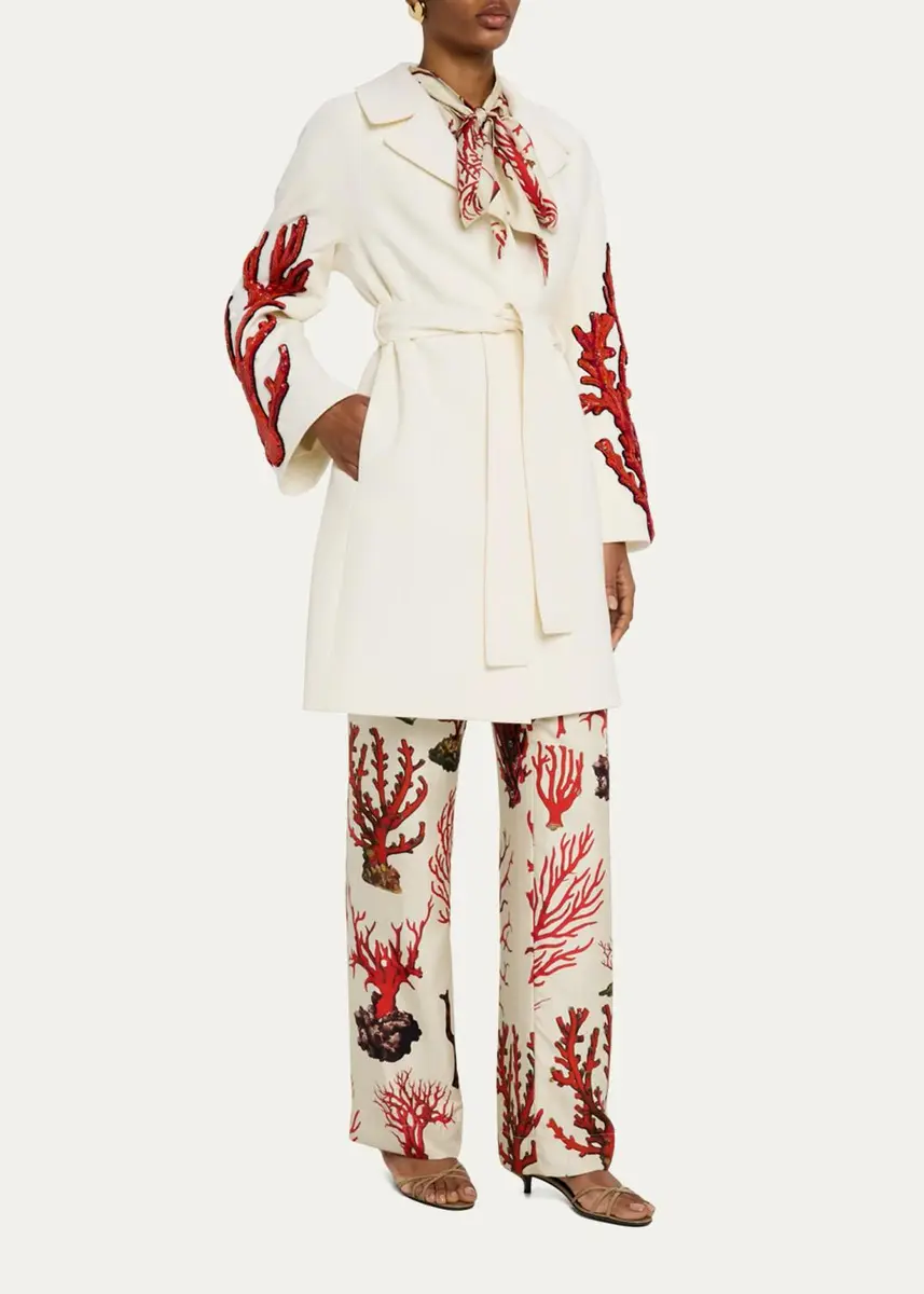 Libertine Coral Patches Vienna Wrap Coat | Thumbnail 2