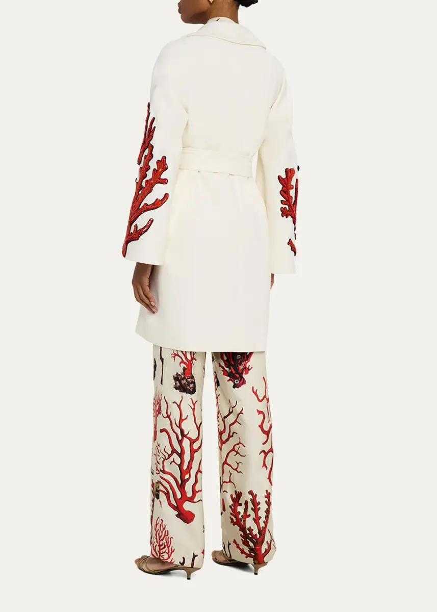 Libertine Coral Patches Vienna Wrap Coat | Thumbnail 3