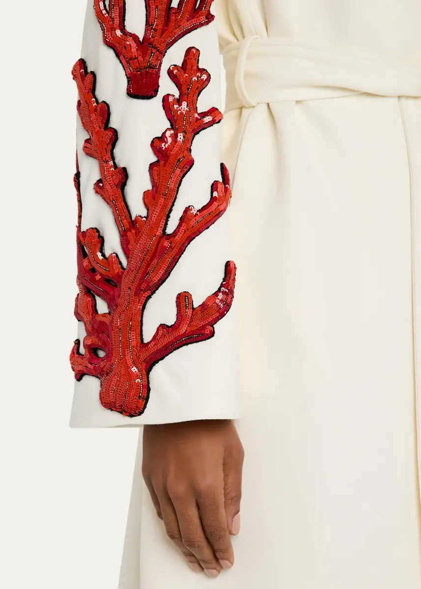 Libertine Coral Patches Vienna Wrap Coat | Thumbnail 5