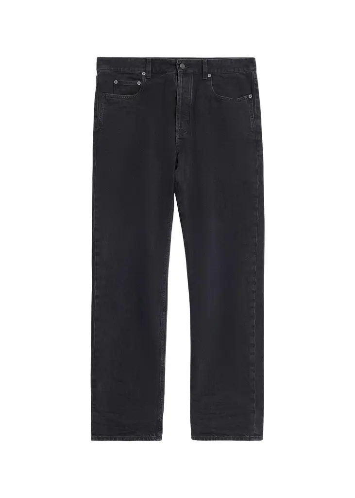 Saint Laurent Men's Relaxed Straight-Leg Black Denim Jeans | Image 1 Saint Laurent Men's Relaxed Straight-Leg Black Denim Jeans | Image 1