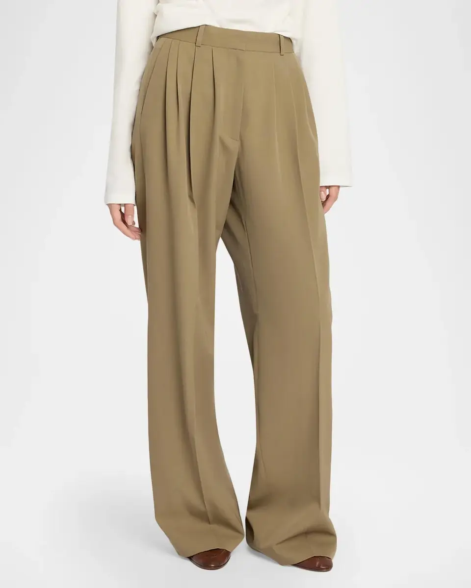 The Row Daniela Pleated Wool Wide-Leg Pants | Thumbnail 4