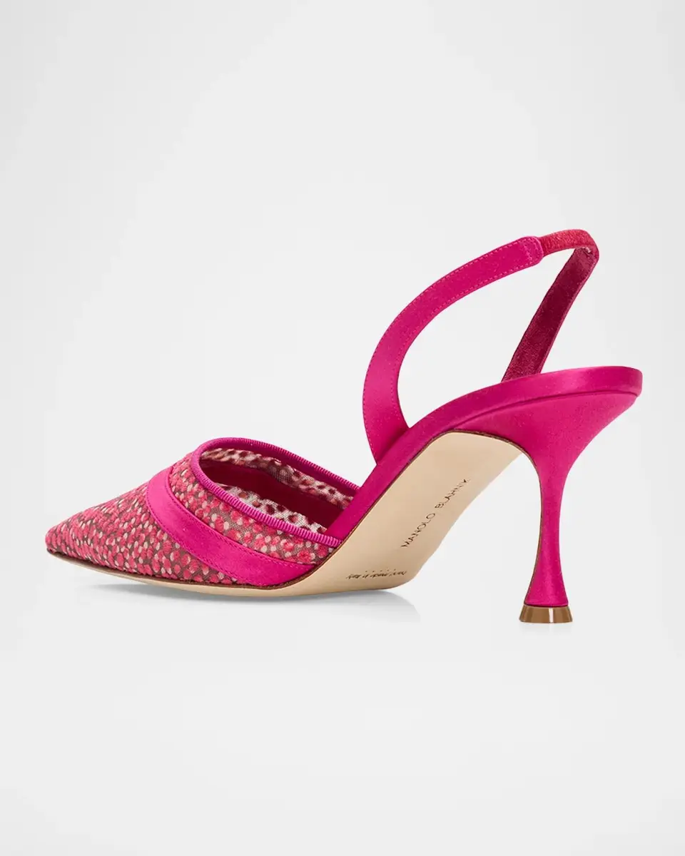 Manolo Blahnik 70mm Zutosli Polka Dot Mesh Slingback Pumps | Thumbnail 4 Manolo Blahnik 70mm Zutosli Polka Dot Mesh Slingback Pumps | Thumbnail 4