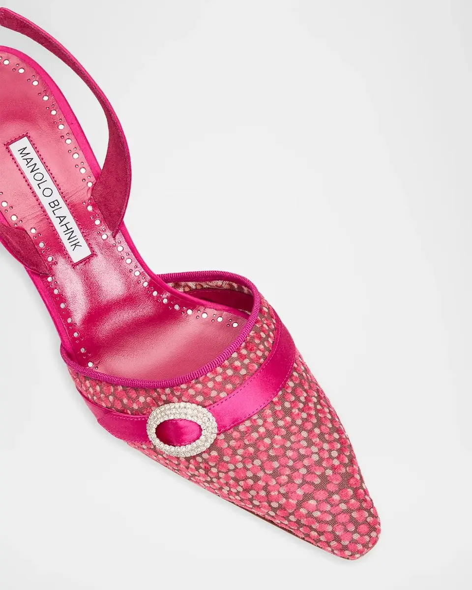 Manolo Blahnik 70mm Zutosli Polka Dot Mesh Slingback Pumps | Thumbnail 5 Manolo Blahnik 70mm Zutosli Polka Dot Mesh Slingback Pumps | Thumbnail 5