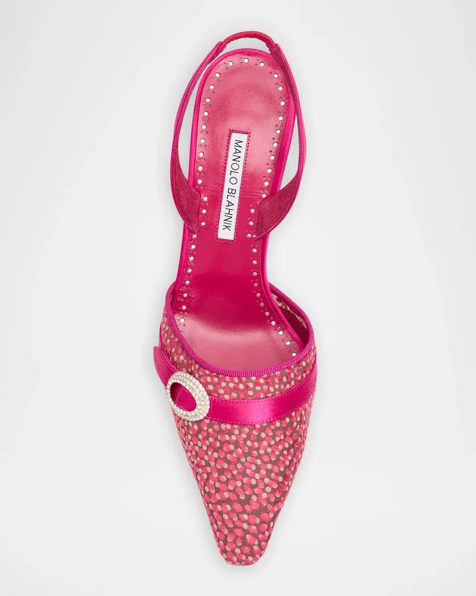 Manolo Blahnik 70mm Zutosli Polka Dot Mesh Slingback Pumps | Thumbnail 6 Manolo Blahnik 70mm Zutosli Polka Dot Mesh Slingback Pumps | Thumbnail 6