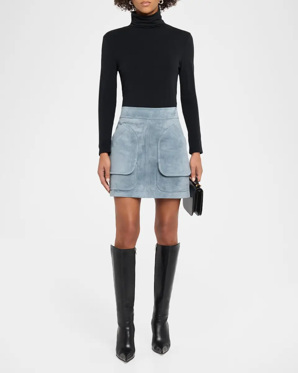 Veronica Beard Norwood Suede Mini Skirt | Thumbnail 2 Veronica Beard Norwood Suede Mini Skirt | Thumbnail 2