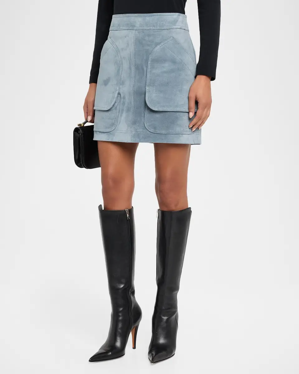 Veronica Beard Norwood Suede Mini Skirt | Thumbnail 4 Veronica Beard Norwood Suede Mini Skirt | Thumbnail 4
