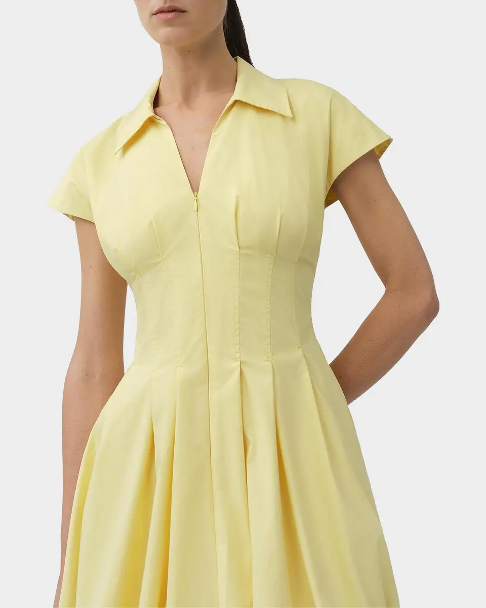 Simkhai Lirinne Bubble-Hem Mini Shirtdress | Thumbnail 4 Simkhai Lirinne Bubble-Hem Mini Shirtdress | Thumbnail 4
