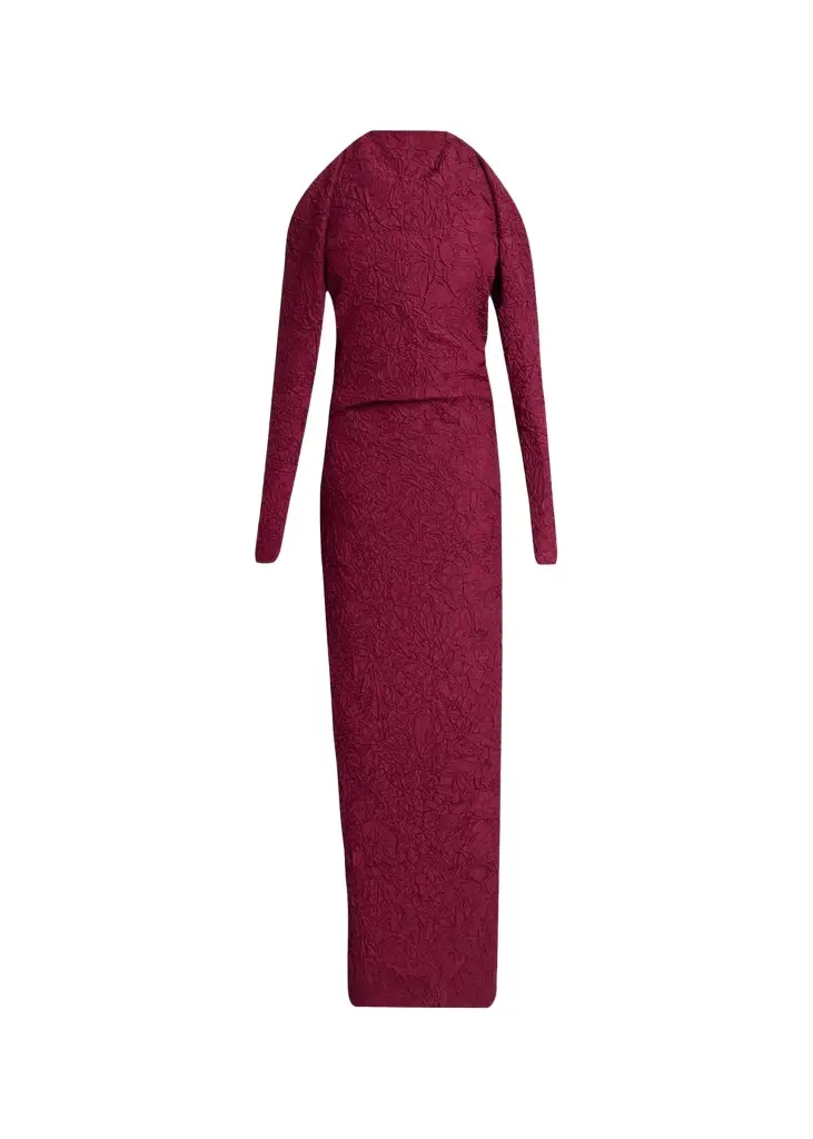 Proenza Schouler Lina Crushed Silk Habotai Long-Sleeve Halter Gown | Image 1 Proenza Schouler Lina Crushed Silk Habotai Long-Sleeve Halter Gown | Image 1