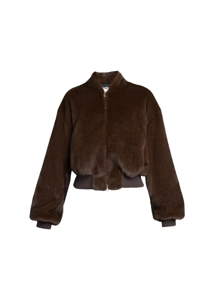 Stella McCartney Faux-Fur Bomber Jacket | Image 1 Stella McCartney Faux-Fur Bomber Jacket | Image 1