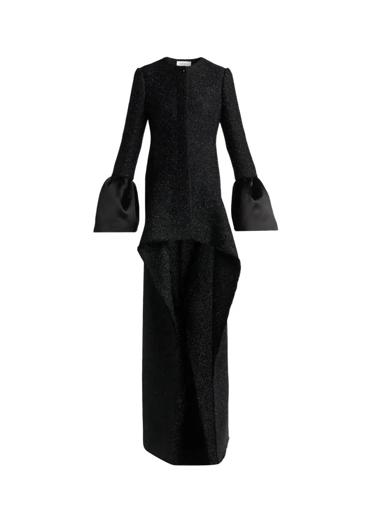 McQueen Metallic Tweed Single-Breasted Long Coat | Image 1 McQueen Metallic Tweed Single-Breasted Long Coat | Image 1