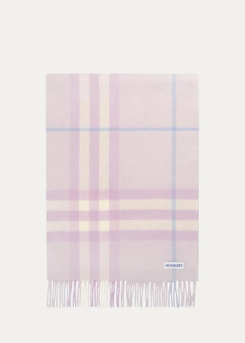 Burberry Fringe-Trim Check Cashmere Scarf | Thumbnail 2