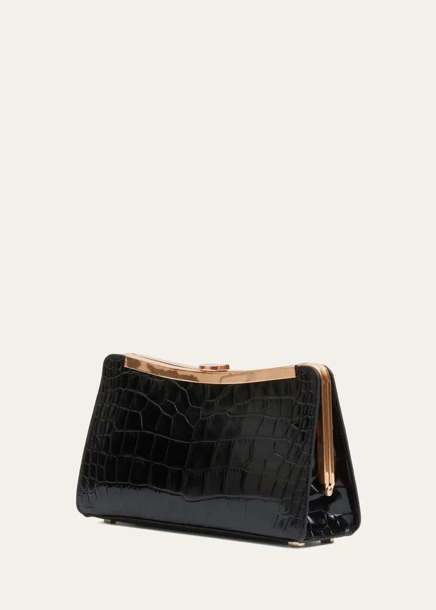 Simkhai Solange Croc-Embossed Leather Clutch | Thumbnail 3