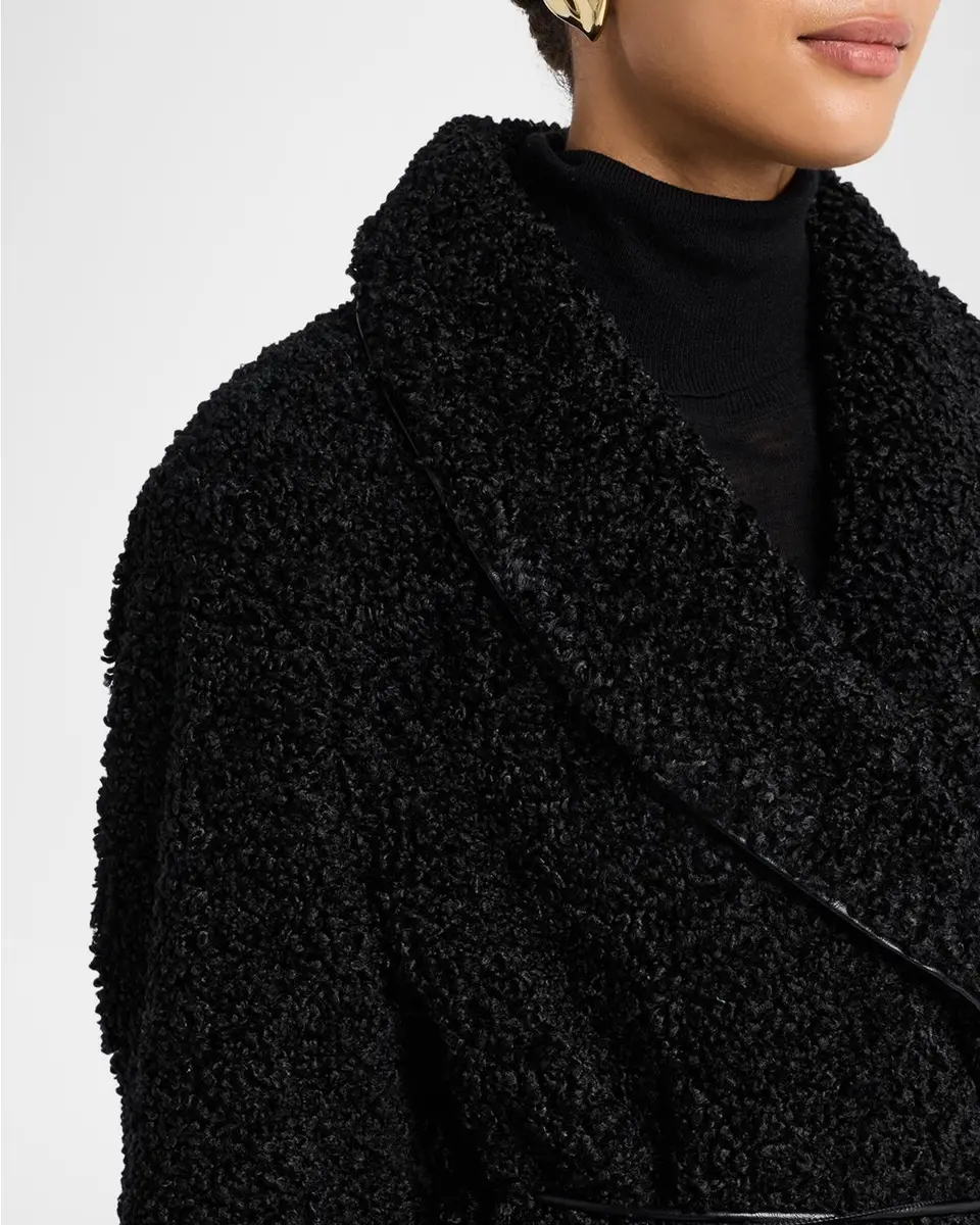 Simkhai Kimia Tie Waist Sherpa Jacket | Thumbnail 6 Simkhai Kimia Tie Waist Sherpa Jacket | Thumbnail 6