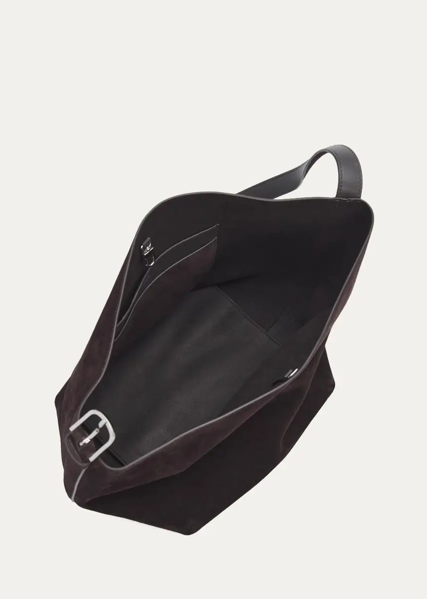 TOTEME Medium Belted Suede Tote Bag | Thumbnail 4 TOTEME Medium Belted Suede Tote Bag | Thumbnail 4