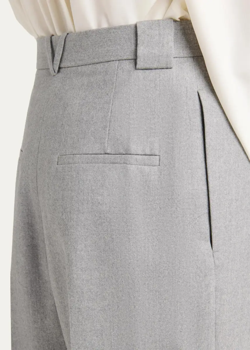 Bottega Veneta Pleated Wool Barrel-Leg Trousers | Thumbnail 5 Bottega Veneta Pleated Wool Barrel-Leg Trousers | Thumbnail 5