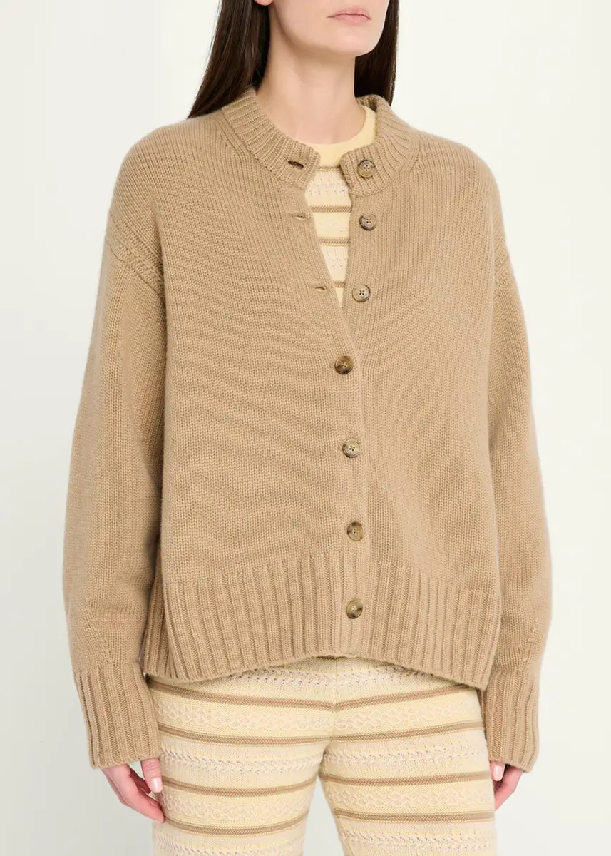 Guest In Residence Cozy Cashmere Crewneck Cardigan | Thumbnail 4