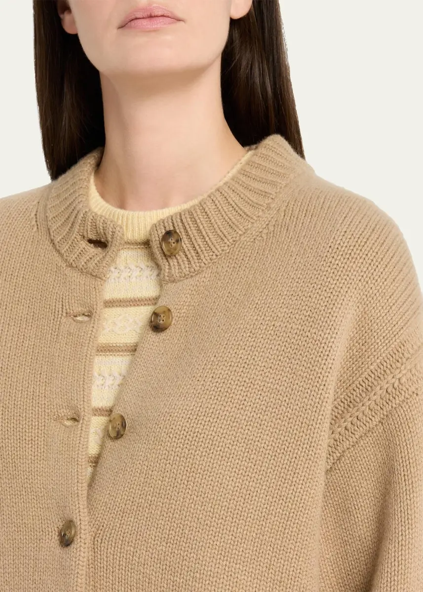 Guest In Residence Cozy Cashmere Crewneck Cardigan | Thumbnail 5