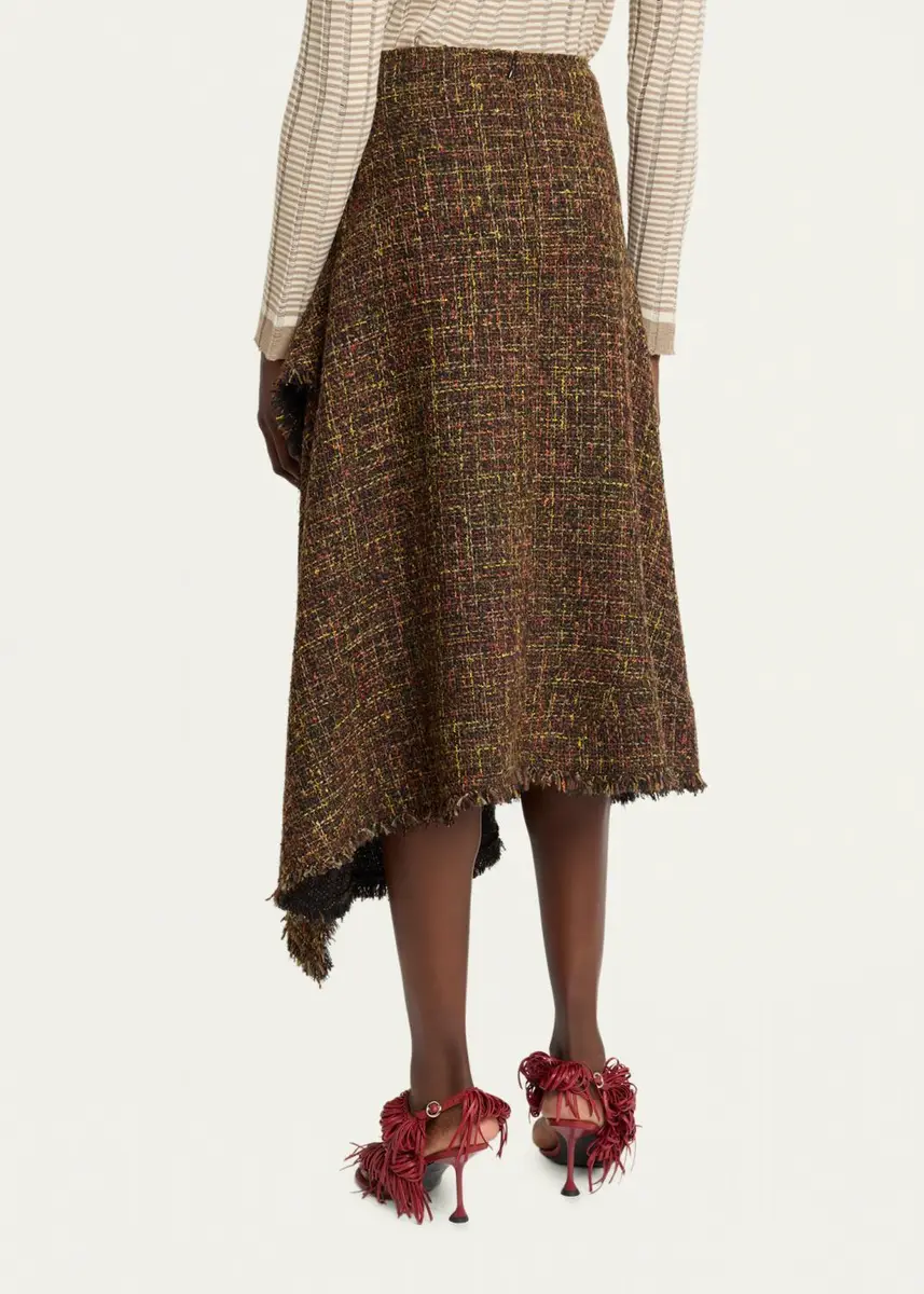 Proenza Schouler White Label Layne Tweed Midi Skirt | Thumbnail 3 Proenza Schouler White Label Layne Tweed Midi Skirt | Thumbnail 3