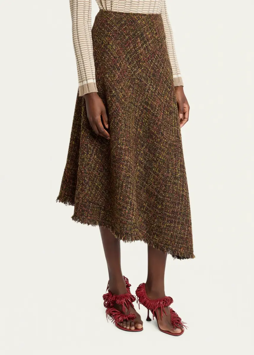 Proenza Schouler White Label Layne Tweed Midi Skirt | Thumbnail 4 Proenza Schouler White Label Layne Tweed Midi Skirt | Thumbnail 4