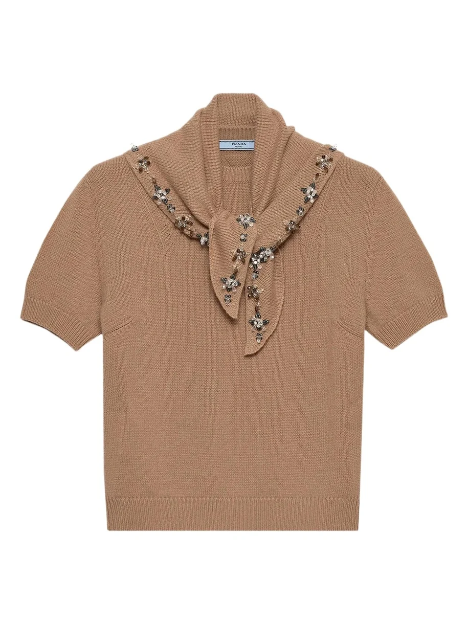Prada Embellished Cashmere Sweater