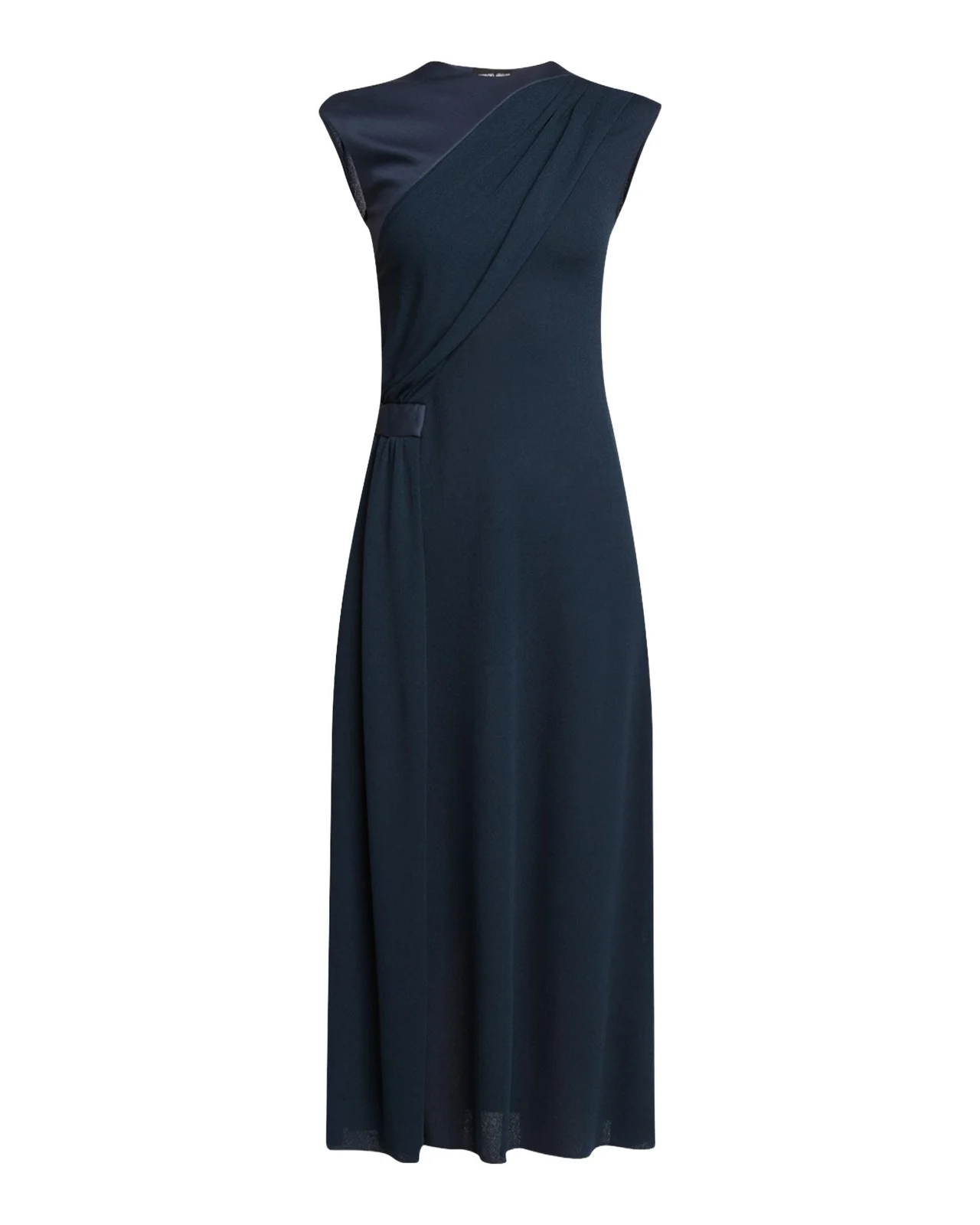 Giorgio Armani Gathered Sleeveless Midi Dress