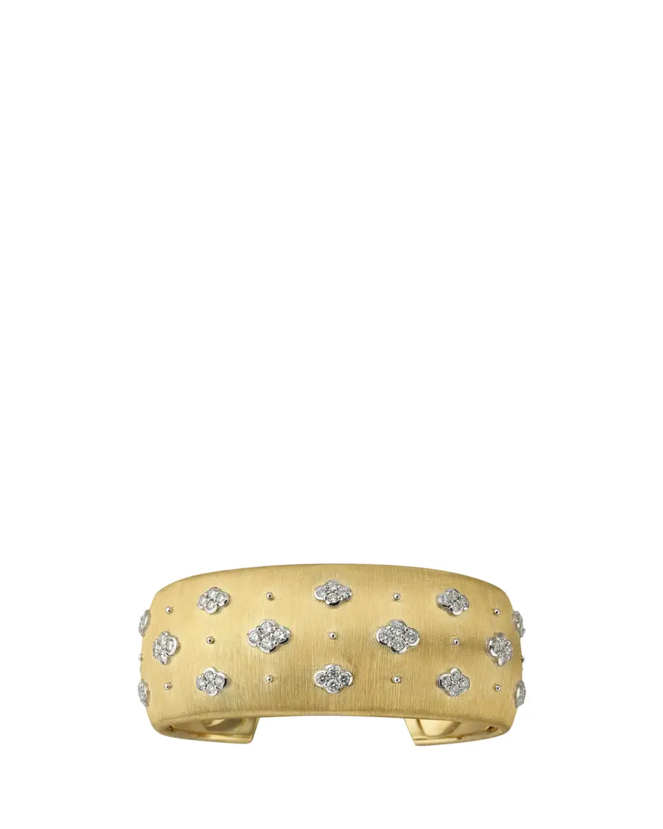 Buccellati Macri AB 18K Yellow Gold Diamond Cuff | Thumbnail 2 Buccellati Macri AB 18K Yellow Gold Diamond Cuff | Thumbnail 2