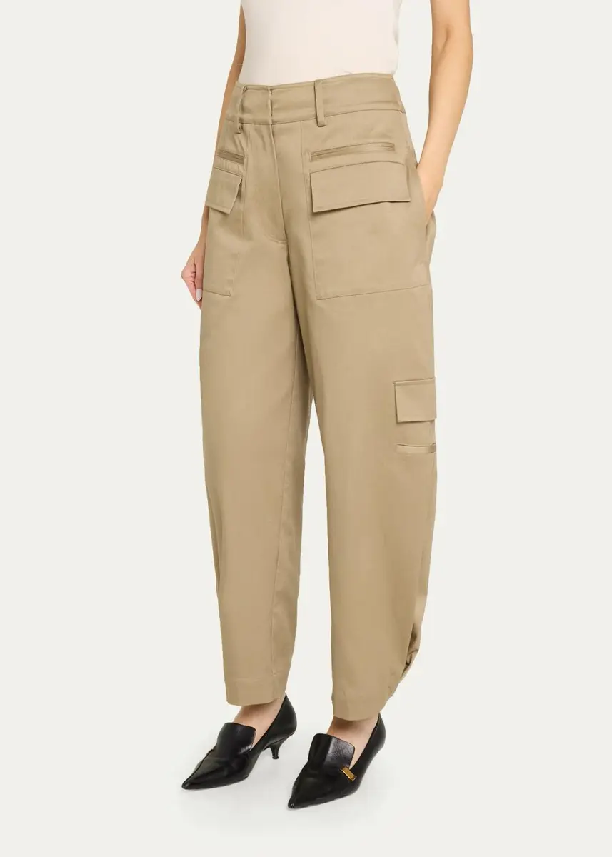 Proenza Schouler White Label Talla Barrel-Leg Cotton Cargo Pants | Thumbnail 4 Proenza Schouler White Label Talla Barrel-Leg Cotton Cargo Pants | Thumbnail 4