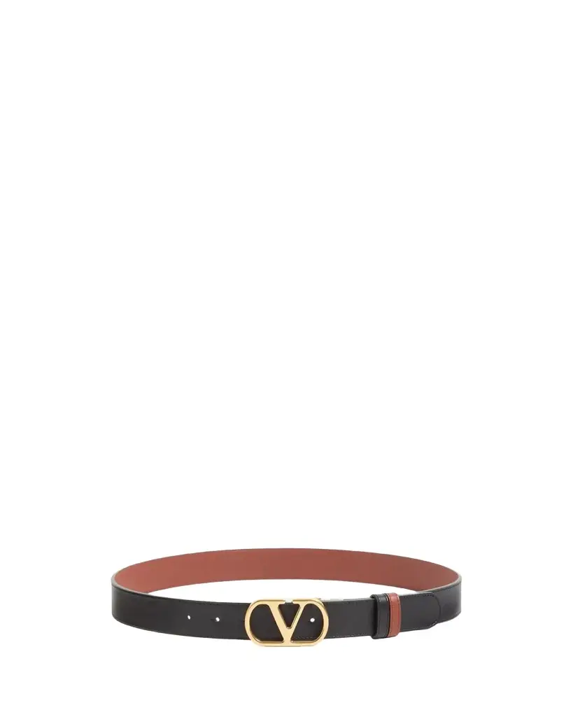 Valentino Garavani VLogo Signature Leather Belt 30MM | Image 1 Valentino Garavani VLogo Signature Leather Belt 30MM | Image 1
