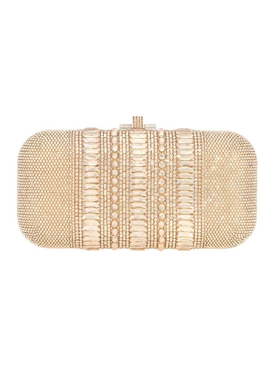 Judith Leiber Couture Long Slide Crystal Clutch Bag