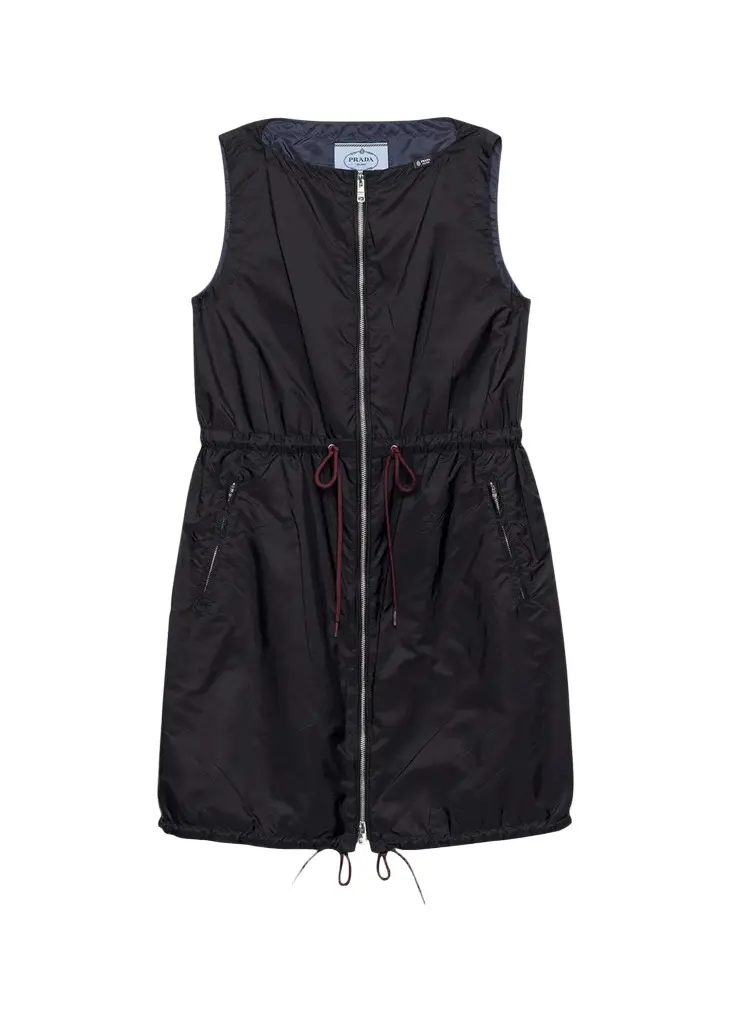 Drawstring Sleeveless Mini Dress