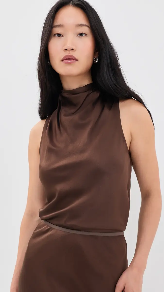 Helmut Lang Tie Neck Silk Top | Thumbnail 2 Helmut Lang Tie Neck Silk Top | Thumbnail 2