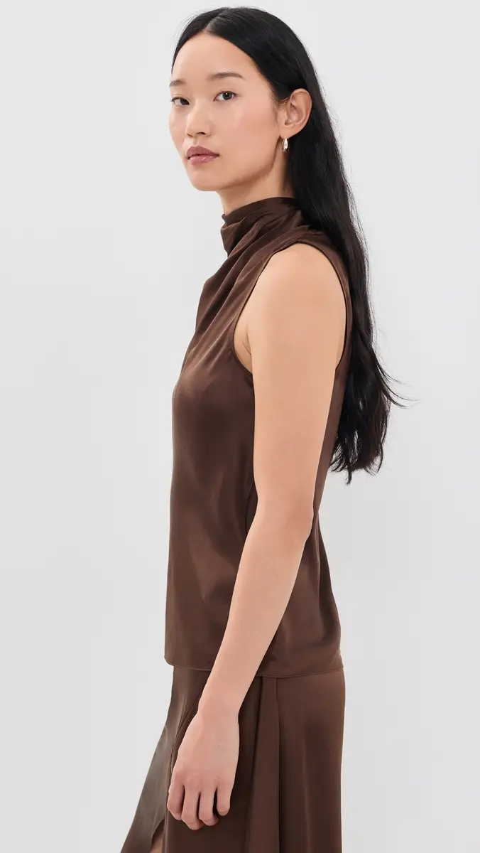 Helmut Lang Tie Neck Silk Top | Thumbnail 4 Helmut Lang Tie Neck Silk Top | Thumbnail 4