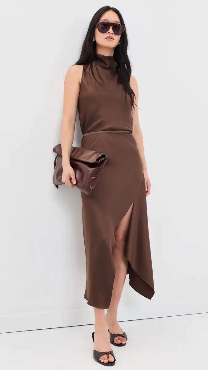 Helmut Lang Tie Neck Silk Top | Thumbnail 5 Helmut Lang Tie Neck Silk Top | Thumbnail 5