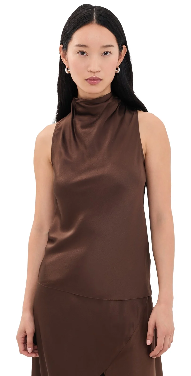 Helmut Lang Tie Neck Silk Top