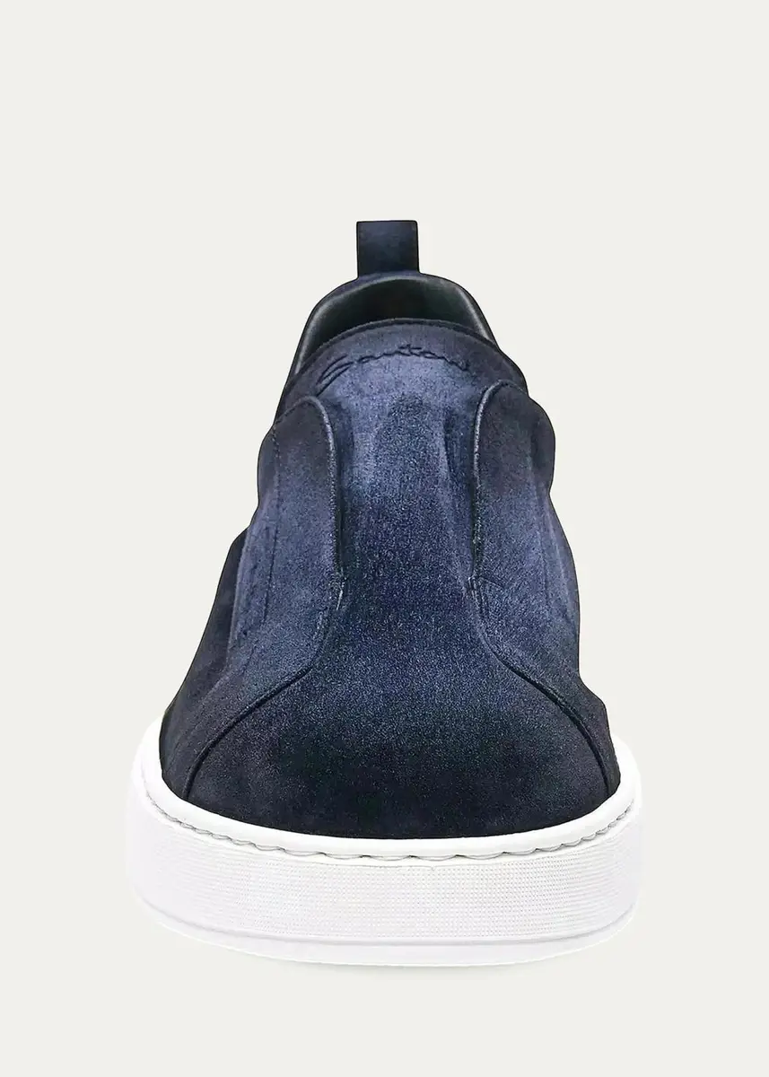 Santoni Victory Suede Low-Top Sneakers | Thumbnail 3 Santoni Victory Suede Low-Top Sneakers | Thumbnail 3