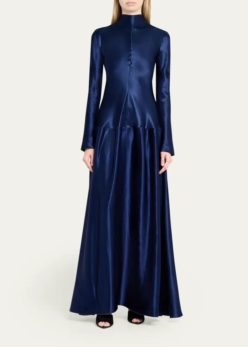 FFORME Mila Satin Drop-Waist Dress | Thumbnail 2 FFORME Mila Satin Drop-Waist Dress | Thumbnail 2