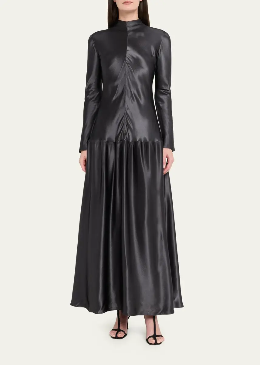 FFORME Mila Satin Drop-Waist Dress | Thumbnail 6 FFORME Mila Satin Drop-Waist Dress | Thumbnail 6