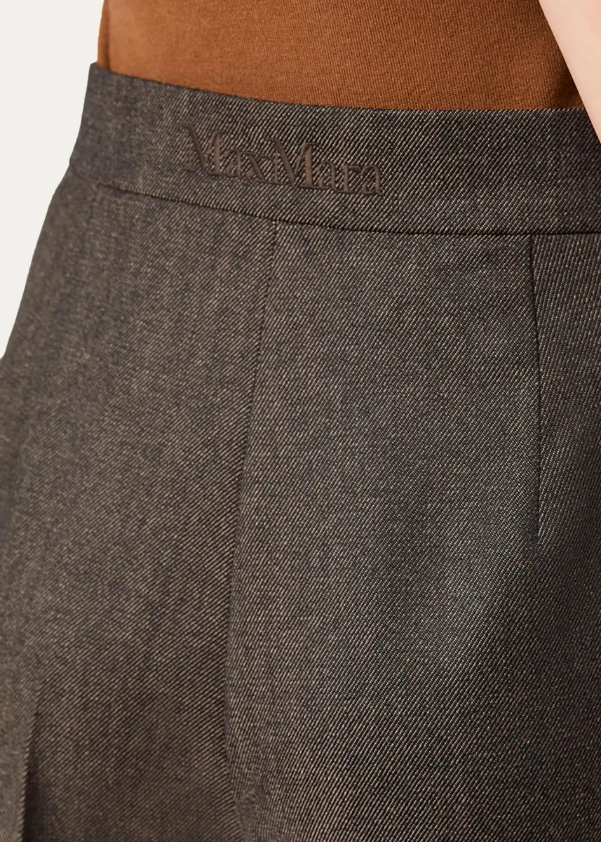 Max Mara Wool Twill Wide-Leg Trousers | Thumbnail 5 Max Mara Wool Twill Wide-Leg Trousers | Thumbnail 5