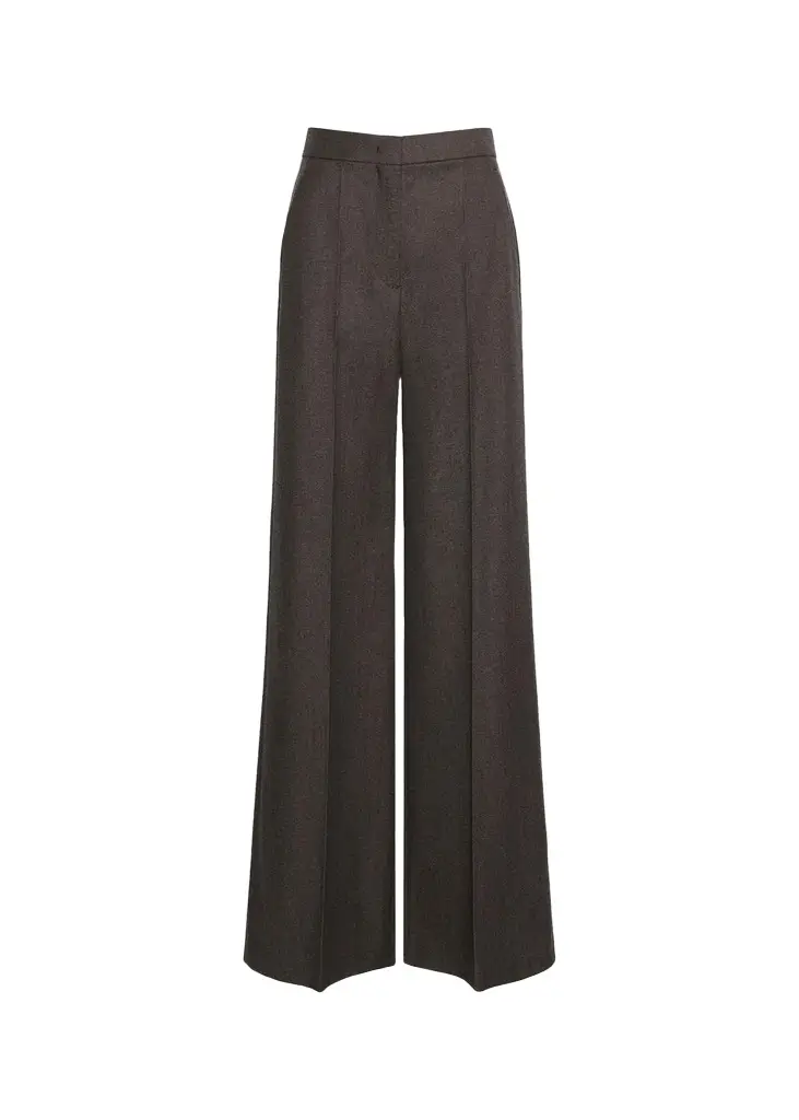Max Mara Wool Twill Wide-Leg Trousers | Image 1 Max Mara Wool Twill Wide-Leg Trousers | Image 1