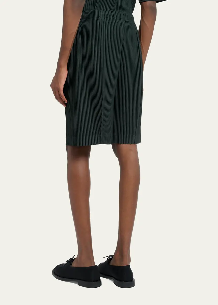Homme Plissé Issey Miyake Men's Lace Grid Pleated Shorts | Thumbnail 3 Homme Plissé Issey Miyake Men's Lace Grid Pleated Shorts | Thumbnail 3